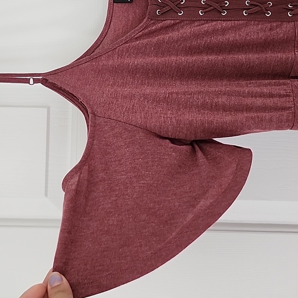 Mauve cold shoulder shirt - Picture 3 of 8